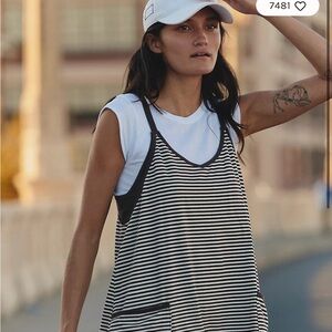 FP movement hot shot striped mini racer back dress